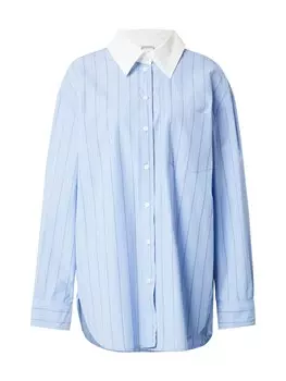 Блуза Monki, цвет marine blue/Light blue