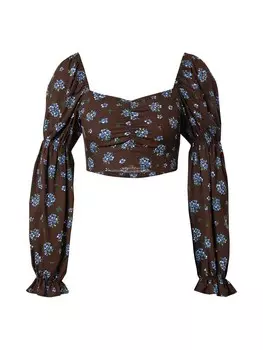 Блуза Monki, темно коричневый