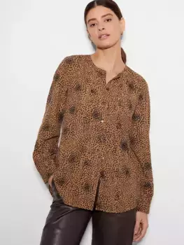 Блуза Monsoon Nala Print, цвет tan/black