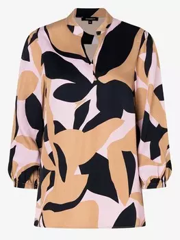 Блуза More & More Bluse, цвет Beige/Schwarz