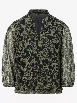 Блуза More & More Bluse, цвет Schwarz/Grn