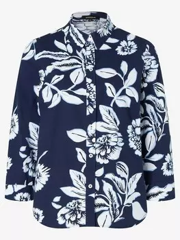 Блуза More & More, цвет dunkelblau/wei