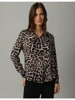 Блуза More & More Leoprintbluse, черный