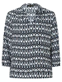 Блуза MORE & MORE, ночной синий/светло-голубой