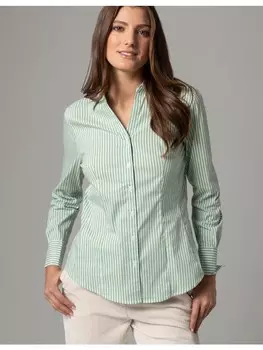 Блуза More & More Streifenbluse, цвет gruen