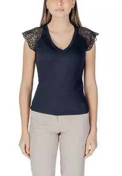 Блуза Morgan Lane с кружевными рукавами, синий