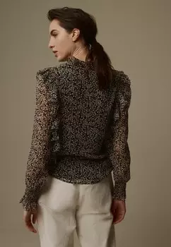 Блуза MORSTON DITSY FRILL REGULAR FIT Laura Ashley, черный