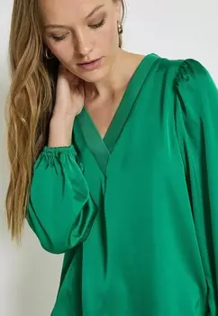 Блуза MSSELVA V-NECK Minus, зеленый