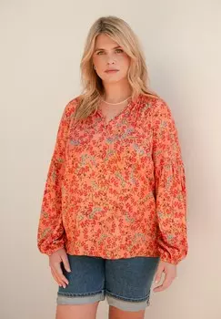 Блуза MULTI FLORAL Live Unlimited London, оранжевый