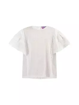 Блуза myMo KIDS, цвет weiss pinkorange punkte