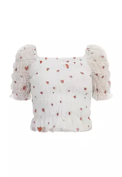 Блуза myMo nshirt, цвет Weiss Mehrfarbig