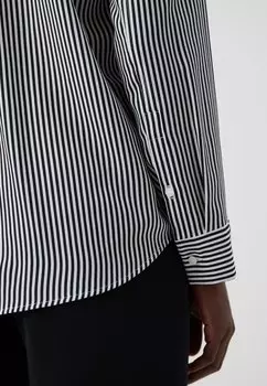 Блуза на пуговицах Printed Stripe DKNY, темно-синий/слоновая кость