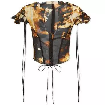 Блуза на шнуровке Knwls с фестонами