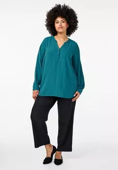 Блуза NADELSTREIFEN Zizzi, зеленый