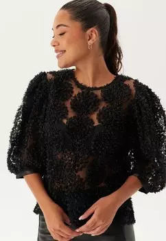 Блуза NADJA Bubbleroom, черный