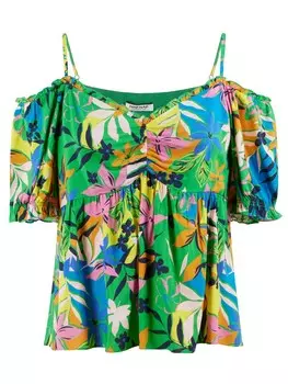 Блуза Naf Naf PALMA, зеленый