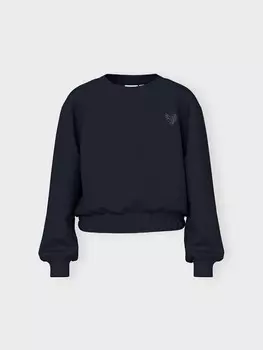 Блуза Name It NKFVILUNA LS SHORT BOXY SWEAT BRU O1, синий