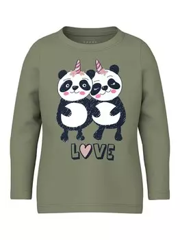 Блуза Name It NMFVEEN LS TOP O1, зеленый
