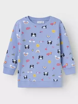 Блуза Name It Туника NMFVERONIKA LS SWE TUNIC UNB, разноцветный