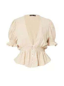 Блуза Nasty Gal, светло-бежевый