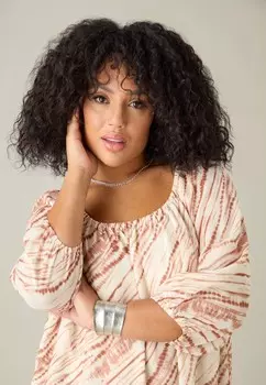 Блуза NATURAL TIE DYE PRINT BARDOT Live Unlimited London, коричневый