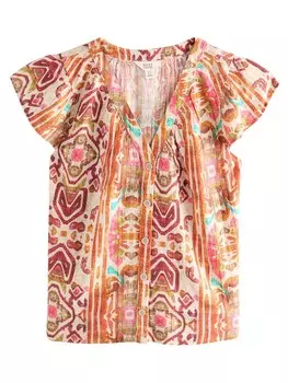 Блуза Next, цвет Orange red/Cranberry/Light red