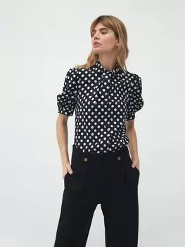 Блуза Nife Bluse, черный/белый
