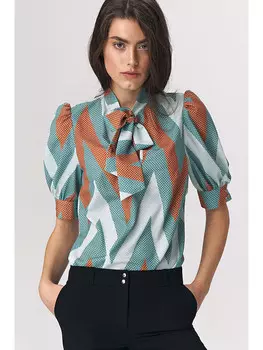 Блуза Nife Bluse, цвет Mint/Camel/Wei