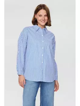 Блуза NMPH Hemd, светло-синий