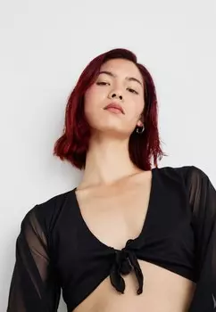 Блуза NMTIANA BELLSLEEVE CROPPED Noisy May, черный