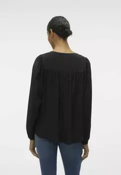 Блуза NORMAL GESCHNITTEN GUMMIZUG AM HANDGELENK Vero Moda, черный