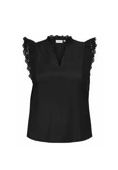 Блуза NORMAL GESCHNITTEN V-AUSSCHNITT ONLY Carmakoma, черный