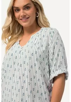 Блуза NOTCH NECK Ulla Popken, белый