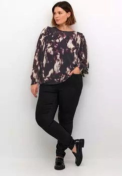 Блуза NOUR Kaffe Curve, темно-фиолетовый