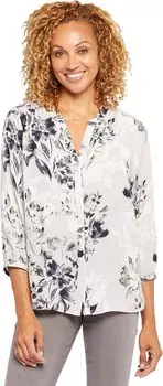 Блуза NYDJ Blouse w/ Pleated Back, цвет Shadow Glen