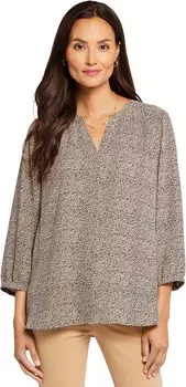Блуза NYDJ Blouse w/ Pleated Back, цвет Willwood
