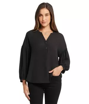 Блуза NYDJ Paulina Peasant Blouse, черный