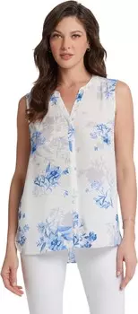 Блуза NYDJ Sleeveless Pintuck Blouse, цвет Hannah Grove