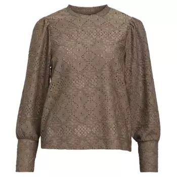 Блуза Object Feodora, коричневый