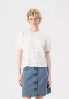 Блуза OBJLAILA Object, слоновая кость