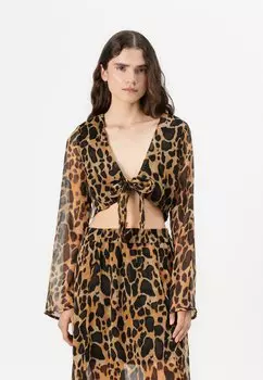 Блуза ONLASTA LIFE TIE ONLY, черный
