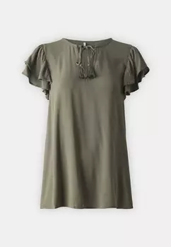 Блуза ONLCHIARA CAP SLEEVE ONLY, хаки