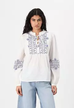 Блуза ONLDELINE TIE ONLY, белый