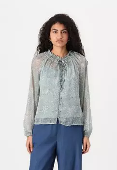 Блуза ONLELIZA LIFE V NECK STRING ONLY, светло-зеленый