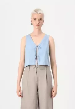 Блуза ONLNOVA TIE VEST - Top ONLY, цвет Light Blue Denim