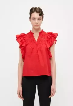 Блуза ONLSUNNY FRILL ONLY Tall, красный