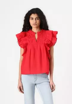 Блуза ONLSUNNY LIFE FRILL ONLY, красный