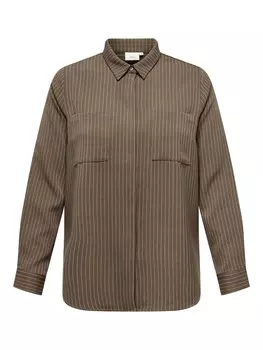 Блуза ONLY Carmakoma CARPinny, коричневый