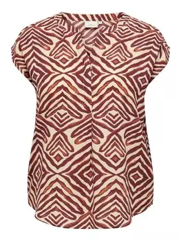 Блуза ONLY Carmakoma CARShilla, цвет Chestnut brown/Auburn
