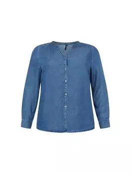 Блуза Only Carmakoma SEMA, синий джинсовый